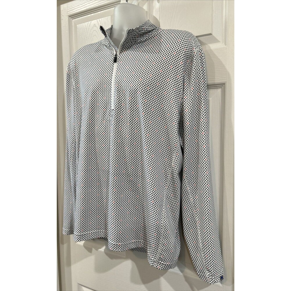 1764 Mens L 1/4 Zip Pullover Golf Pullover Mock Neck Performance Stretch Shirt